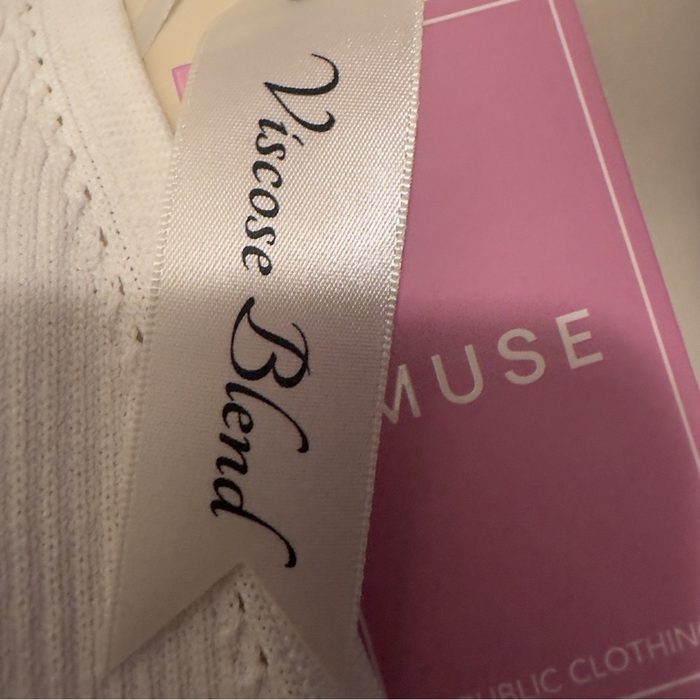 Muse Cream Ribbed Wrap Blouse - Picture 4 of 4